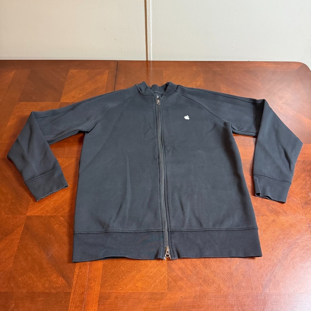 Apple Employee Full Zip Jacket Black‎ Logo Embroidered Size L